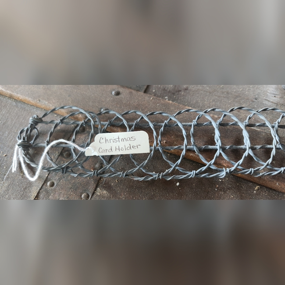 Antique Metal Wire Card Holder